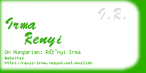 irma renyi business card